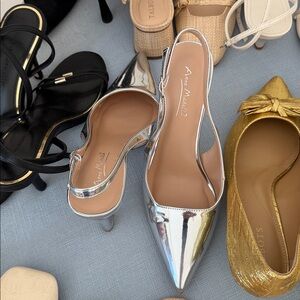 Silver Metallic Heel